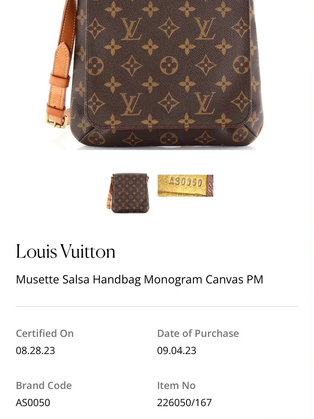 Louis Vuitton Monogram Canvas Crossbody in Brown & Tan - Picture 6 of 6